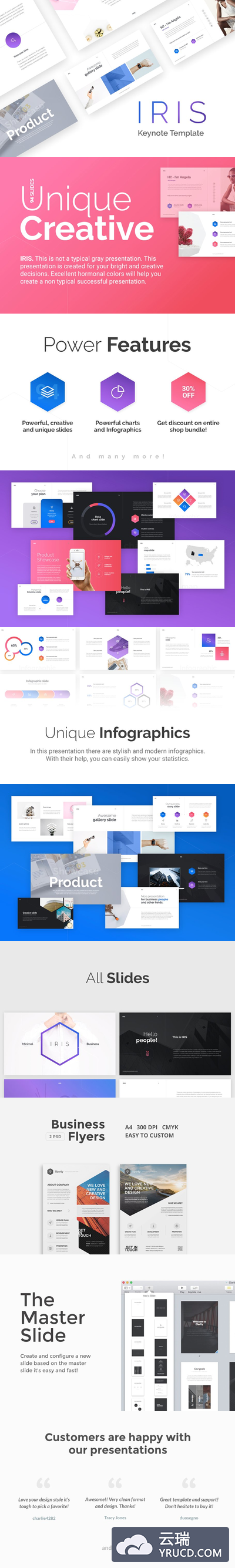 极简主义ppt模板下载 IRIS | Minimal Keynote Template