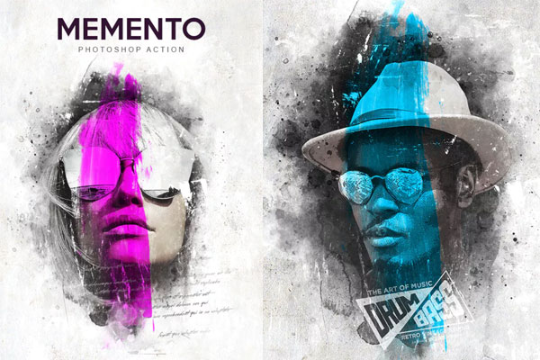 专业颜料绘画艺术效果ps动作下载