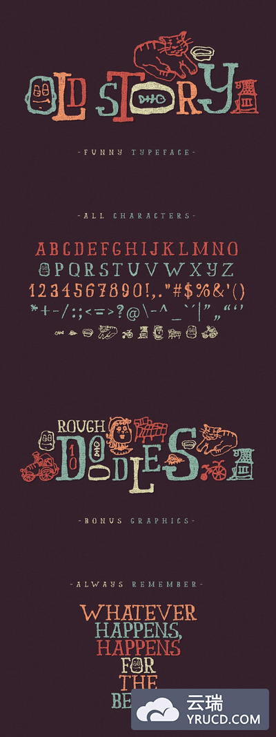 趣味字体下载 Funny font "Old story"