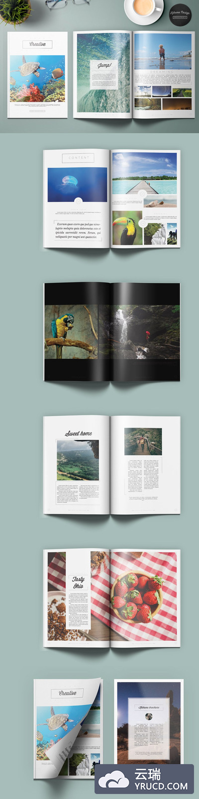 创意画册模板 Creative Black &White Brochure