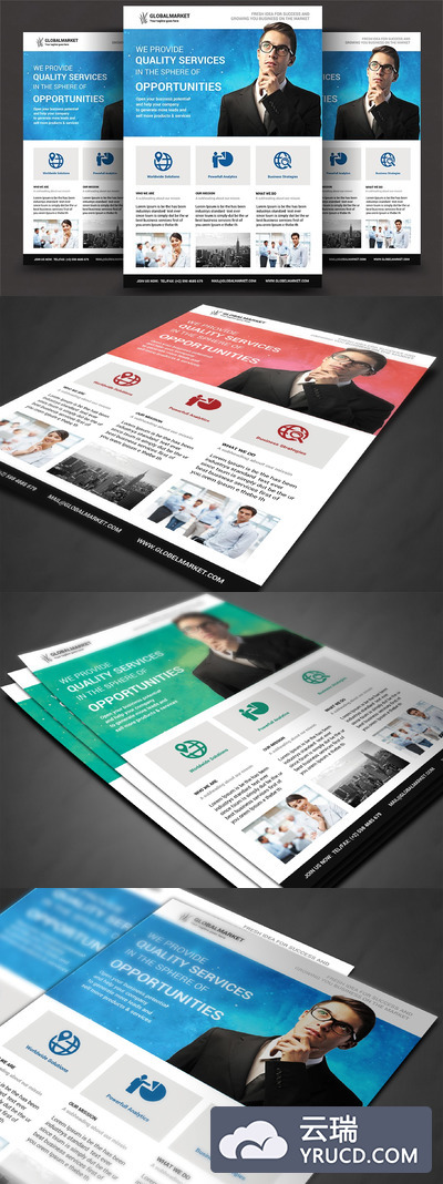 企业海报制作模板 Corporate Flyer