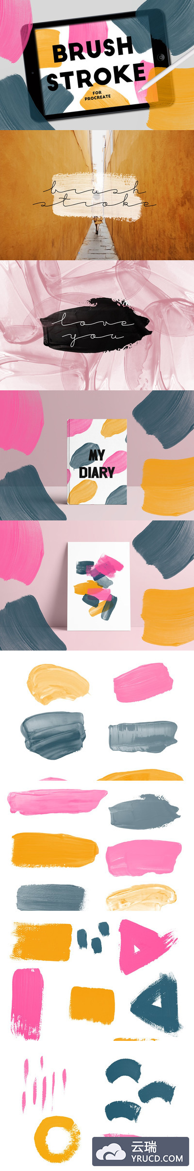 适用于Procreate的颜料笔刷套装