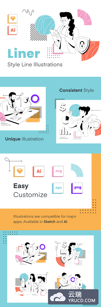 矢量个性互联网概念插画下载[Sketch,Ai]