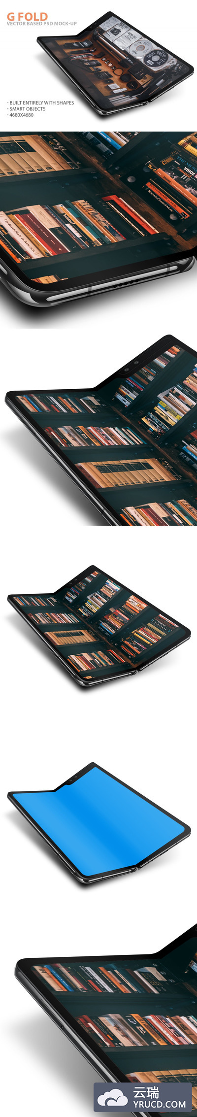 超级酷炫全新折叠屏手机样机下载[PSD]