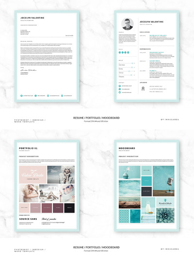 干净的简历表下载 Resume / Portfolio / Moodboard