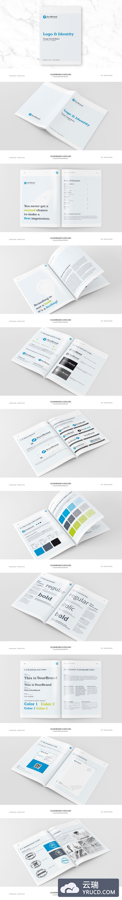 品牌说明手册模板 Clean Brand Guidelines