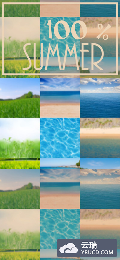 夏天背景纹理 Set of summer backgrounds