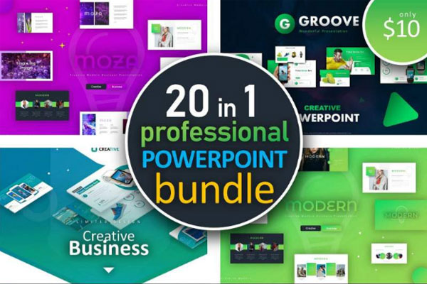 20组专业高效的商业PPT幻灯片模板下载