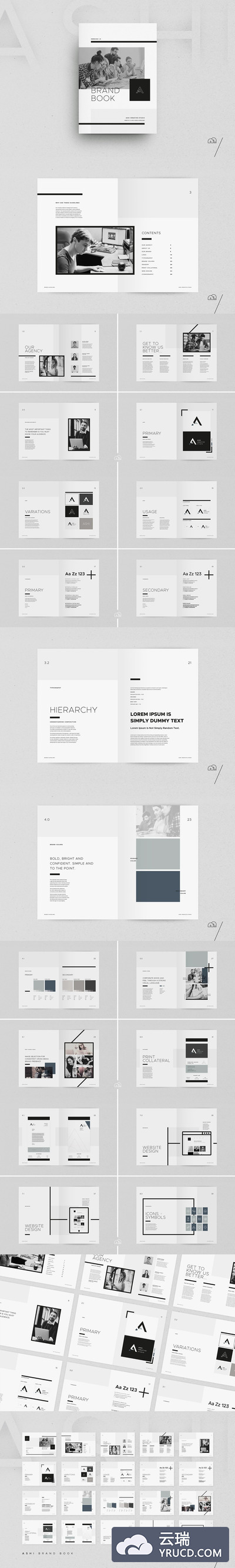 Ashi-极简设计的企业品牌宣传册