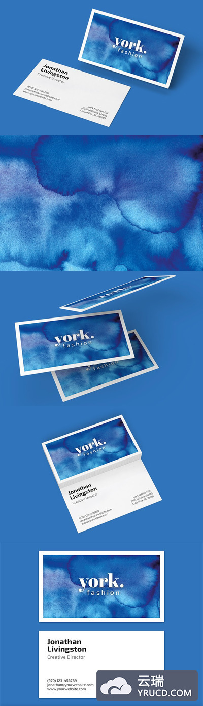 水彩商业艺术名片 Watercolor Business Card + Artwork