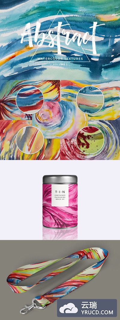 抽象水彩涂鸦纹理 Abstract Watercolor Textures Vol 1