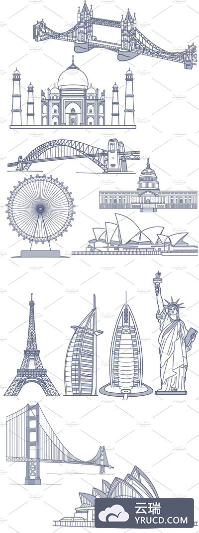 世界著名的地标/纪念碑 World's Famous Landmarks / Monuments