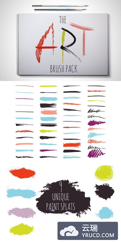 插图画家的美术笔刷包 Art Brush Pack for Illustrator