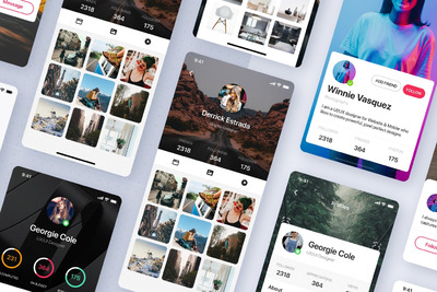 时尚高端多用途的高品质概念APP UI KITS（sketch）