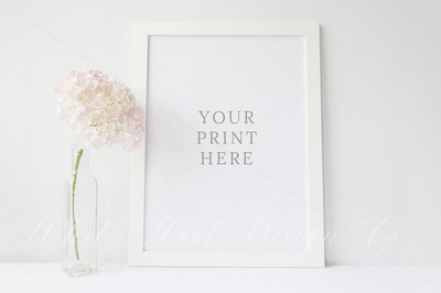 绣球花框架样机模型 Hydrangea Frame Mock up - PSD/Jpeg