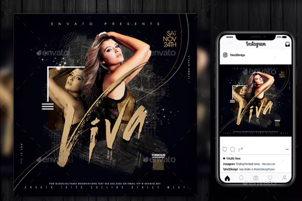 夜总会/派对/生日聚会传单模板