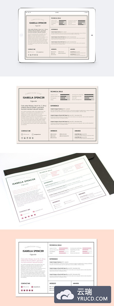 经典微软WORD简历模板 Microsoft WORD Resume/CV template