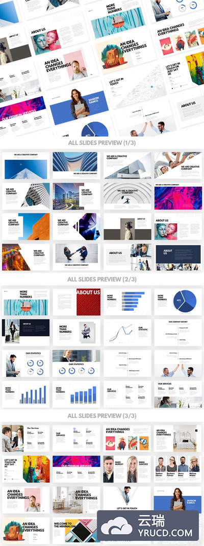 简约创意时尚的工作报告ppt模板个人简历ppt模板