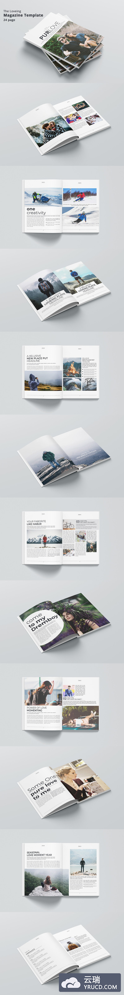 时尚旅行生活杂志设计模板