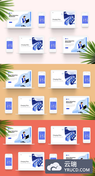 Mockups | MacBook和iPhone屏幕展示模拟PSD样机