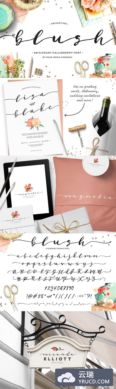 时尚手写字体 Blush Typeface