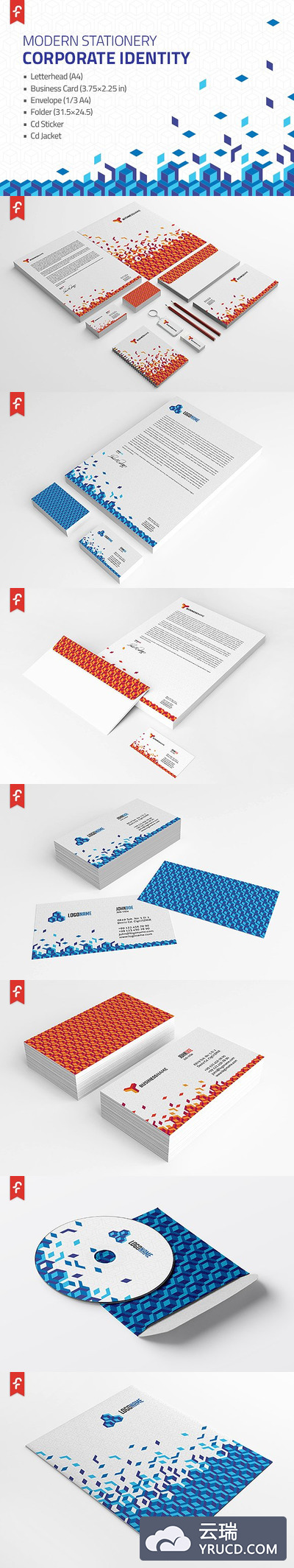 企业元素背景模板 Corporati Idintity