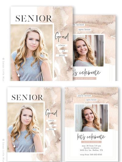 毕业纪念卡片模板 Graduation Announcement Template