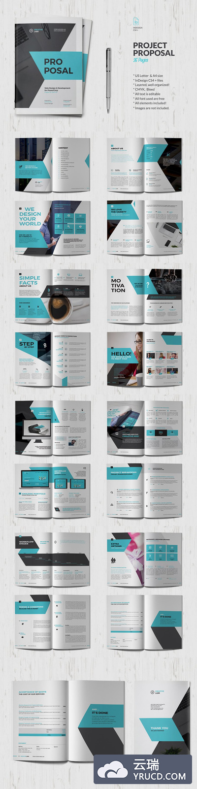 简约的多功能方案书画册建议书模板 Proposal