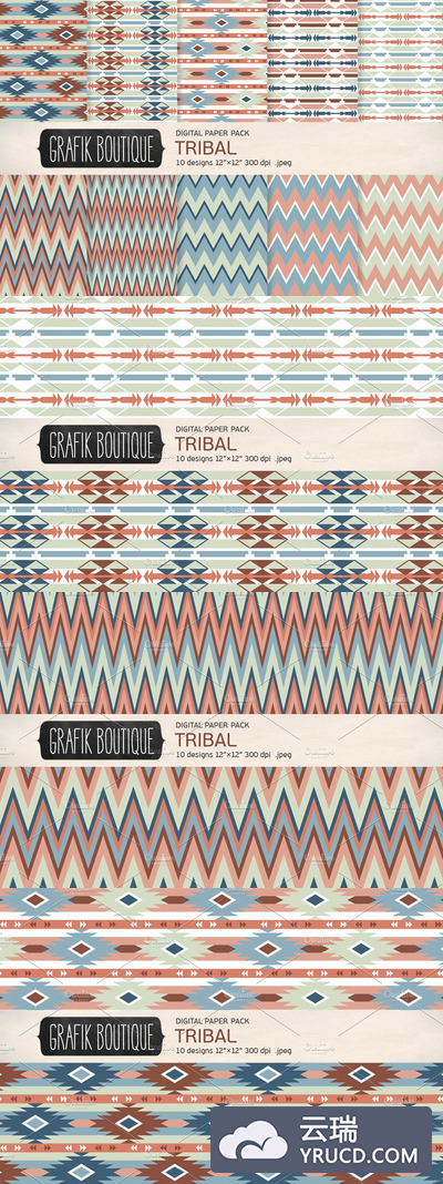 几何图案背景纹理 Ethno aztec ornament