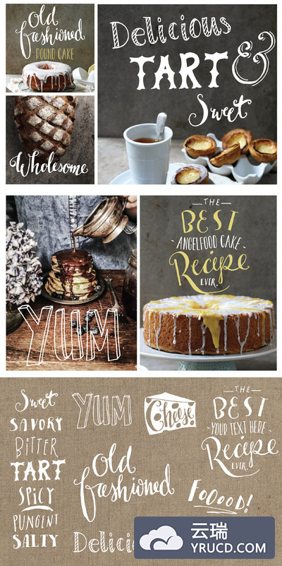 美食图片覆盖 Food Photography Overlays - Set 3