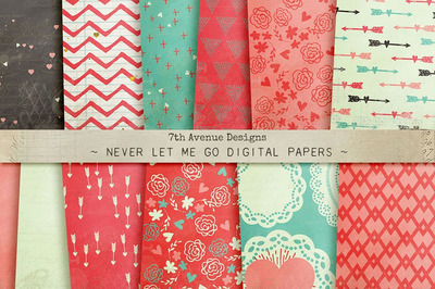 图案背景纹理 Never Let Me Go Digital Papers