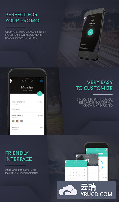 iOS APP 功能设计视频展示动态AE模板下载[AEP ae片头 ae模板下载 ae资源网]