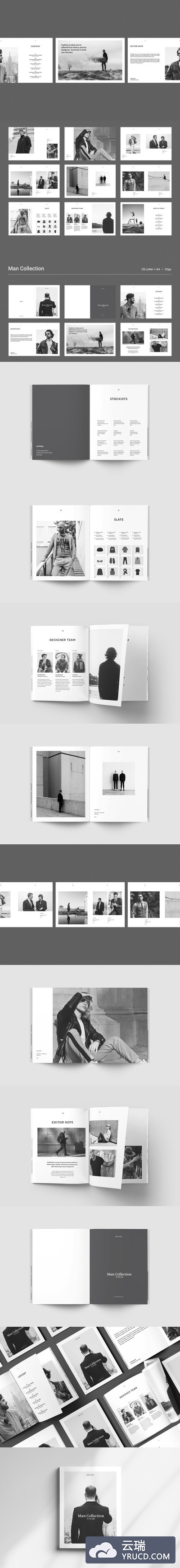 男士时尚专题摄影图册设计