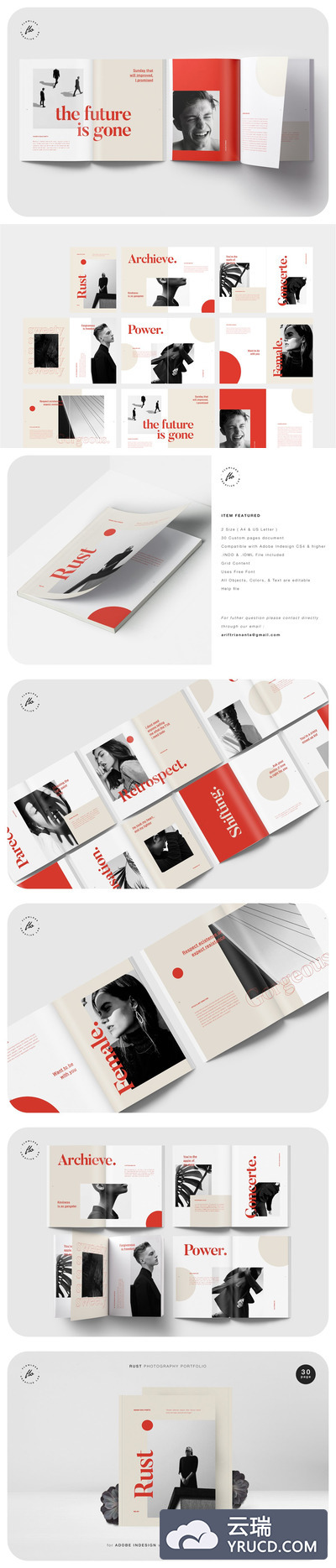 时尚摄影作品集图册设计模板