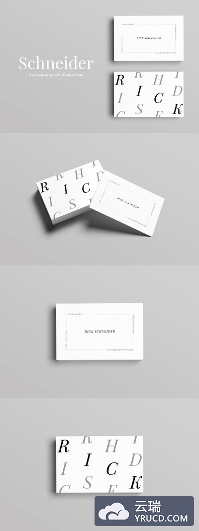 商业卡片模板 Schneider Business Card Template