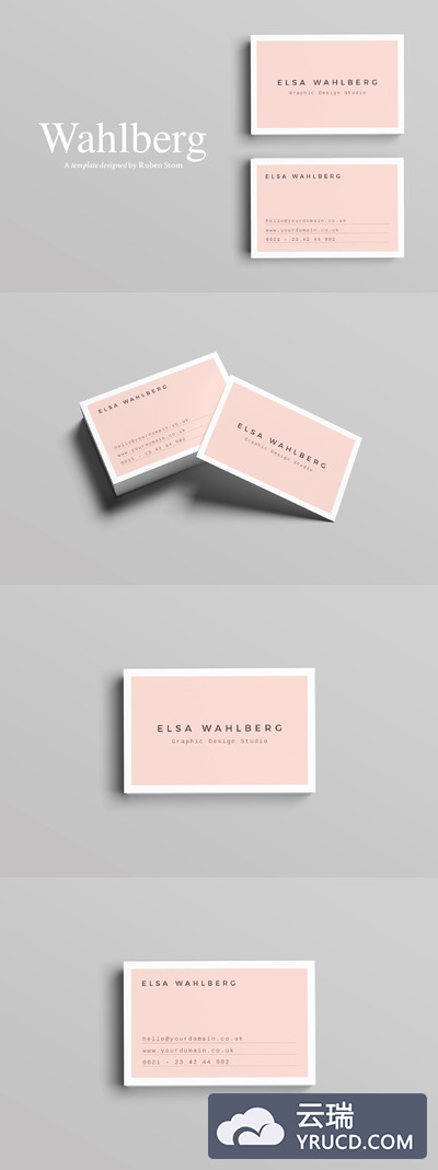 商业名片模板 Wahlberg Business Card Template
