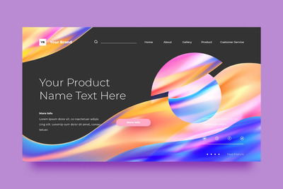 时尚高端绚丽抽象渐变色彩搭配SRTP Banner着陆页海报设计模板-50