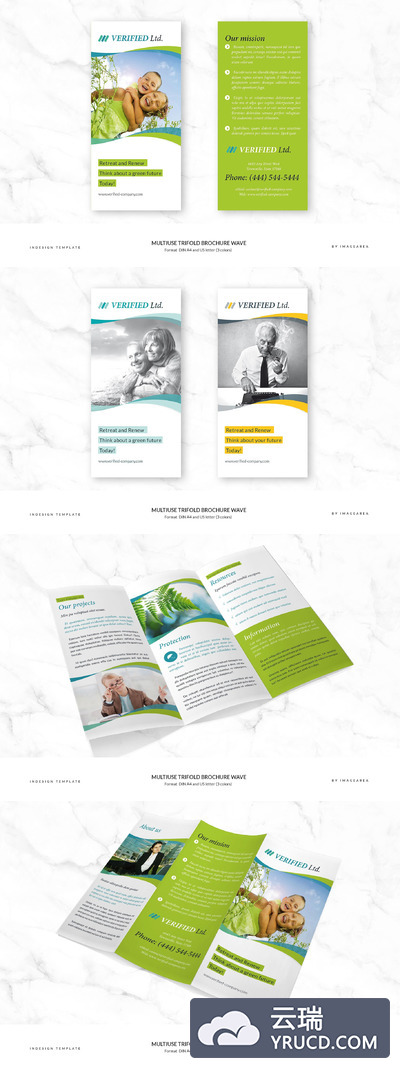 多功能三折页宣传册 Multiuse Trifold Brochure Wave