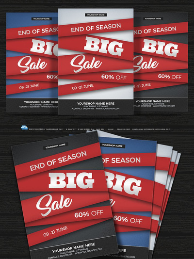 季末促销海报设计模板 Season Big Sale