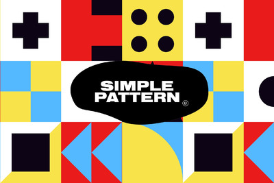 波普色块几何图形风格素材下载[Ai]