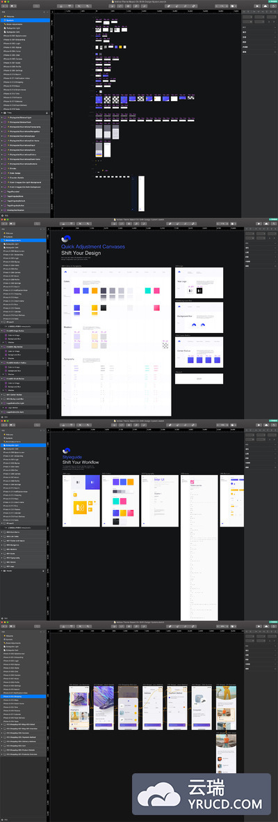 [精品] 带交互的超多组件时尚的电商APP UI KIT套装 ui素材 iOS Ui 交互ui设计,带展示模板