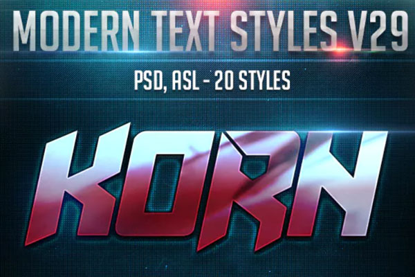 现代3D金属特效文本样式V.29