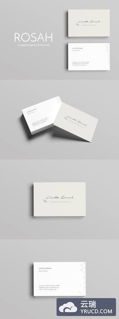 商业名片模板 Rosah Business Card Template