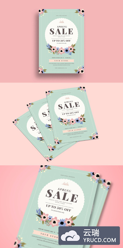 春季促销活动宣传单模板 Spring Sale Event Flyer