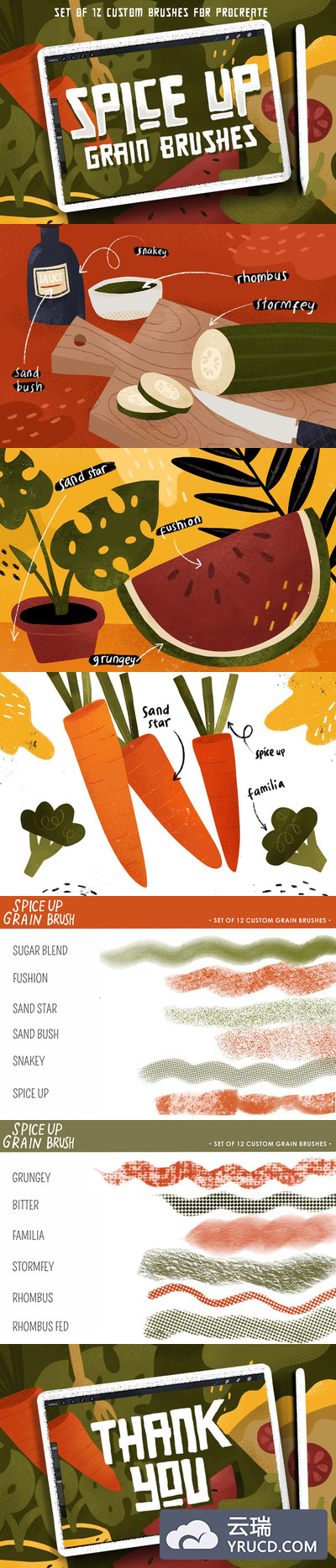 有风格的Procreate插画画笔 iPad Pro 笔刷下载 procreate