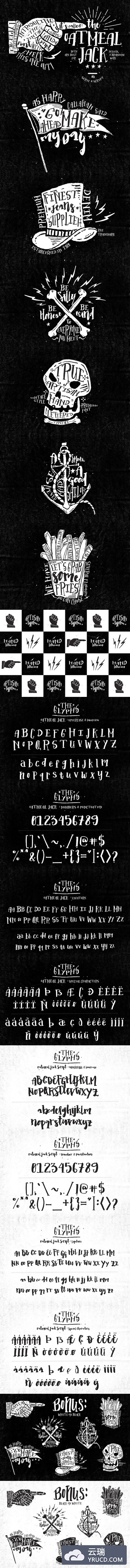 复古衬线字体下载 Oatmeal Jack Serif