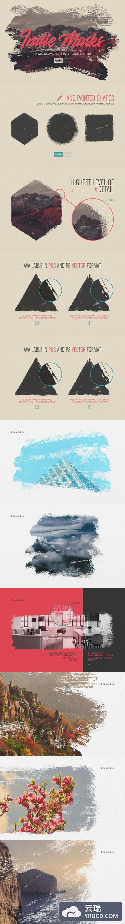 怀旧风格笔刷效果的PS图层样式下载[PSD]