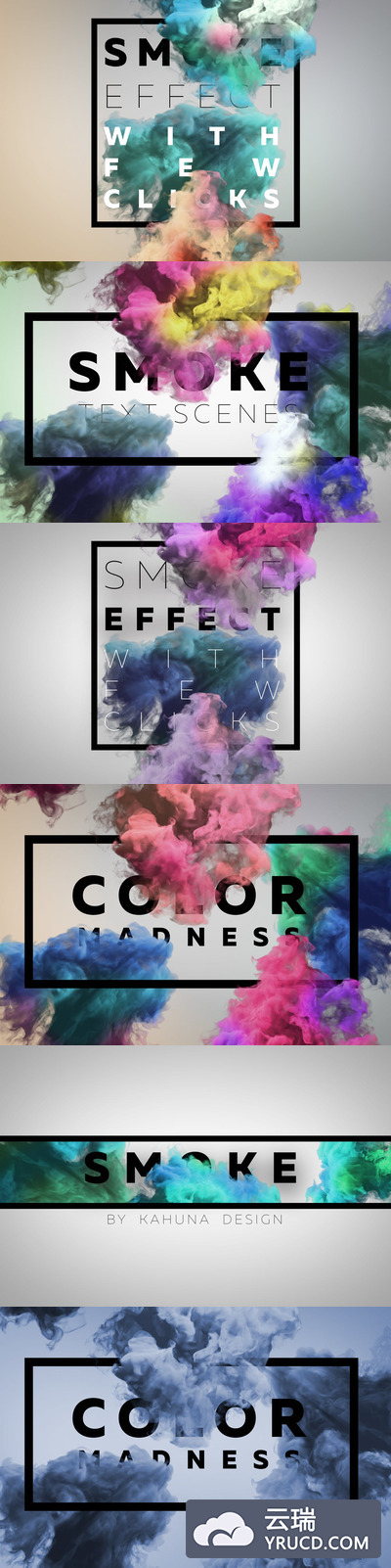 烟雾效果的海报素材模板下载[PSD]