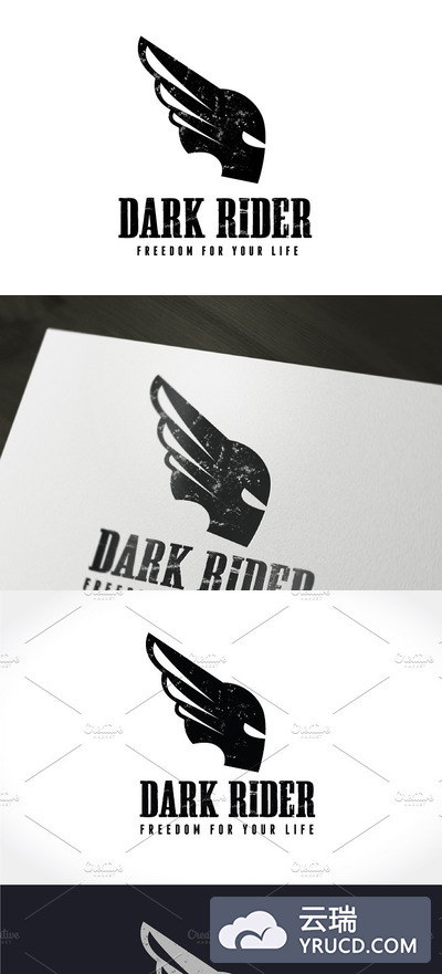 黑暗骑士logo设计模板 Dark Rider