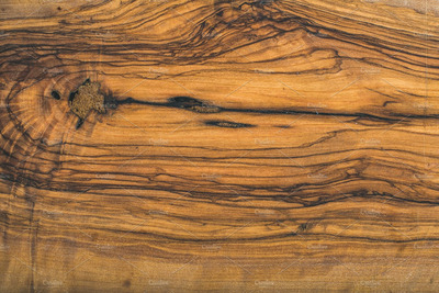 旧橄榄木板纹理或背景 Old olive wood slab texture or background